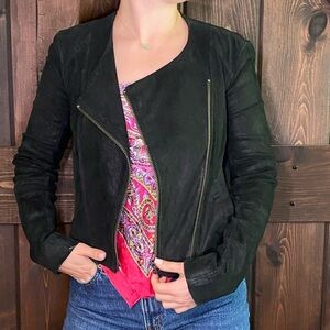 Helmut Lang Black Leather Moto Jacket